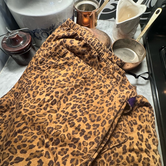 Lauren Ralph Lauren Leopard Print Pajama set with Purple Accents - Picture 3 of 4